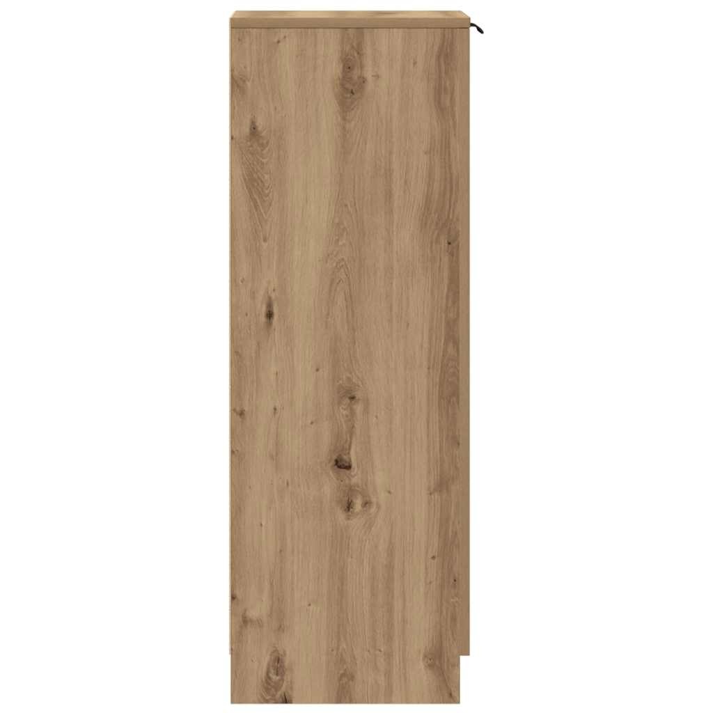 VidaXL Schoenenkast 29,5x35x100,5 cm bewerkt hout artisanaal eiken