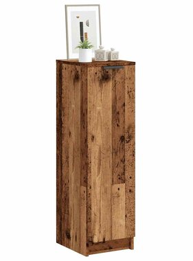 VidaXL Schoenenkast 29,5x35x100,5 cm bewerkt hout oud houtkleurig