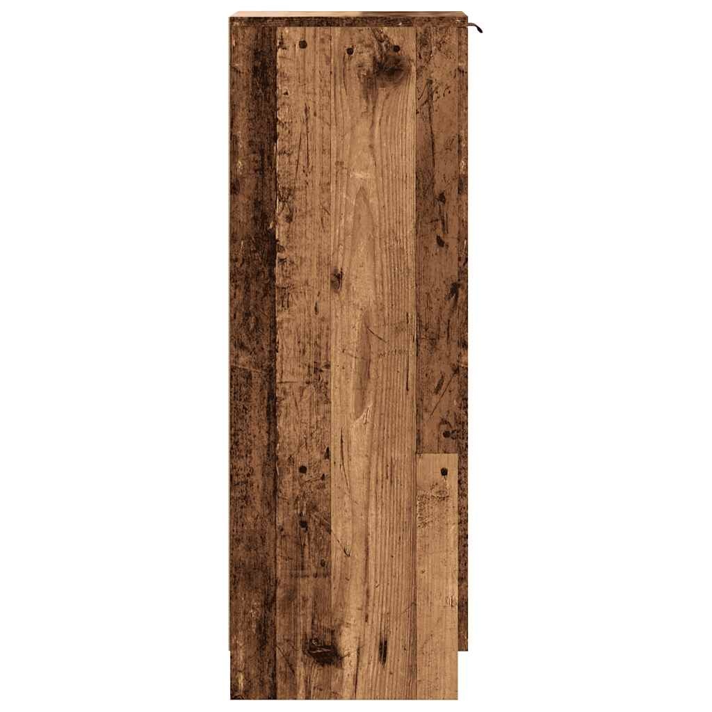 VidaXL Schoenenkast 29,5x35x100,5 cm bewerkt hout oud houtkleurig