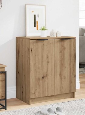VidaXL Schoenenkast 59x35x70 cm bewerkt hout artisanaal eikenkleurig