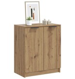 VidaXL Schoenenkast 59x35x70 cm bewerkt hout artisanaal eikenkleurig