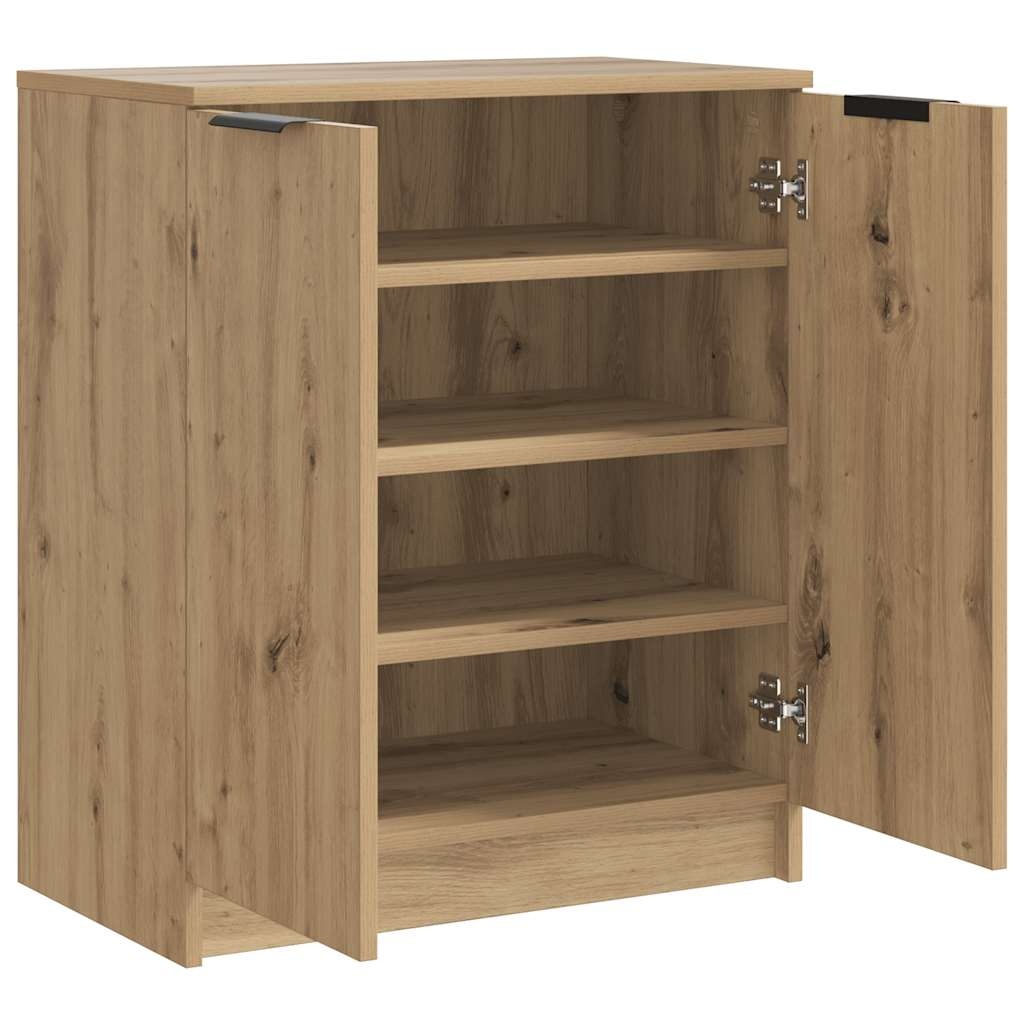 VidaXL Schoenenkast 59x35x70 cm bewerkt hout artisanaal eikenkleurig