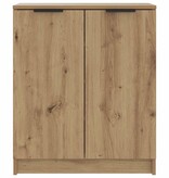 VidaXL Schoenenkast 59x35x70 cm bewerkt hout artisanaal eikenkleurig