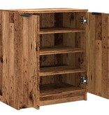 VidaXL Schoenenkast 59x35x70 cm bewerkt hout oud houtkleurig