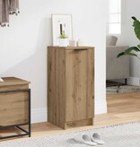 VidaXL Schoenenkast 29,5x35x70 cm bewerkt hout artisanaal eikenkleur