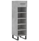 VidaXL Schoenenkast 30x35x105 cm bewerkt hout betongrijs