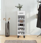 VidaXL Schoenenkast 30x35x105 cm bewerkt hout hoogglans wit
