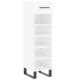 VidaXL Schoenenkast 30x35x105 cm bewerkt hout hoogglans wit