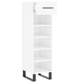 VidaXL Schoenenkast 30x35x105 cm bewerkt hout hoogglans wit