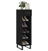 VidaXL Schoenenkast 30x35x105 cm bewerkt hout zwart