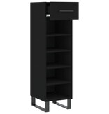 VidaXL Schoenenkast 30x35x105 cm bewerkt hout zwart