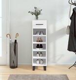 VidaXL Schoenenkast 30x35x105 cm bewerkt hout wit