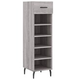 VidaXL Schoenenkast 30x35x105 cm bewerkt hout grijs sonoma eikenkleur