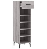 VidaXL Schoenenkast 30x35x105 cm bewerkt hout grijs sonoma eikenkleur