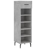 VidaXL Schoenenkast 30x35x105 cm bewerkt hout betongrijs