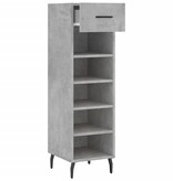 VidaXL Schoenenkast 30x35x105 cm bewerkt hout betongrijs