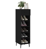 VidaXL Schoenenkast 30x35x105 cm bewerkt hout zwart