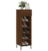 VidaXL Schoenenkast 30x35x105 cm bewerkt hout bruin eikenkleur