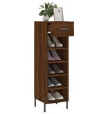 VidaXL Schoenenkast 30x35x105 cm bewerkt hout bruin eikenkleur
