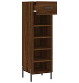 VidaXL Schoenenkast 30x35x105 cm bewerkt hout bruin eikenkleur