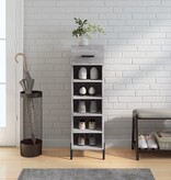 VidaXL Schoenenkast 30x35x105 cm bewerkt hout grijs sonoma eikenkleur