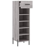 VidaXL Schoenenkast 30x35x105 cm bewerkt hout grijs sonoma eikenkleur