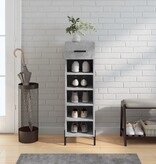 VidaXL Schoenenkast 30x35x105 cm bewerkt hout betongrijs