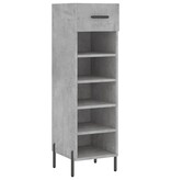 VidaXL Schoenenkast 30x35x105 cm bewerkt hout betongrijs