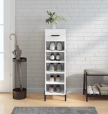 VidaXL Schoenenkast 30x35x105 cm bewerkt hout hoogglans wit