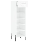 VidaXL Schoenenkast 30x35x105 cm bewerkt hout hoogglans wit