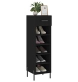 VidaXL Schoenenkast 30x35x105 cm bewerkt hout zwart