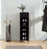 VidaXL Schoenenkast 30x35x105 cm bewerkt hout zwart
