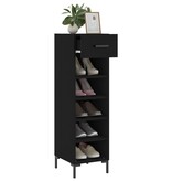 VidaXL Schoenenkast 30x35x105 cm bewerkt hout zwart