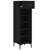 VidaXL Schoenenkast 30x35x105 cm bewerkt hout zwart