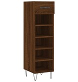 VidaXL Schoenenkast 30x35x105 cm bewerkt hout bruin eikenkleur