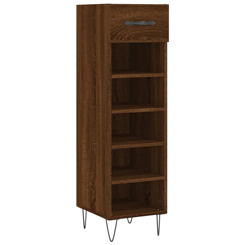 VidaXL Schoenenkast 30x35x105 cm bewerkt hout bruin eikenkleur