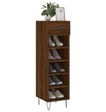 VidaXL Schoenenkast 30x35x105 cm bewerkt hout bruin eikenkleur