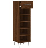 VidaXL Schoenenkast 30x35x105 cm bewerkt hout bruin eikenkleur