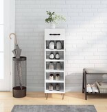 VidaXL Schoenenkast 30x35x105 cm bewerkt hout hoogglans wit