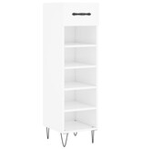 VidaXL Schoenenkast 30x35x105 cm bewerkt hout hoogglans wit