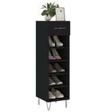 VidaXL Schoenenkast 30x35x105 cm bewerkt hout zwart