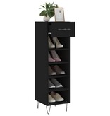 VidaXL Schoenenkast 30x35x105 cm bewerkt hout zwart
