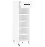 VidaXL Schoenenkast 30x35x105 cm bewerkt hout wit