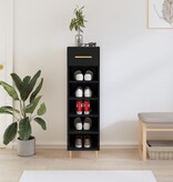VidaXL Schoenenkast 30x35x105 cm bewerkt hout zwart