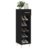 VidaXL Schoenenkast 30x35x105 cm bewerkt hout zwart