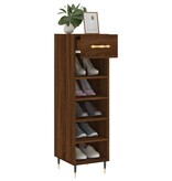 VidaXL Schoenenkast 30x35x105 cm bewerkt hout bruin eikenkleur