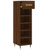 VidaXL Schoenenkast 30x35x105 cm bewerkt hout bruin eikenkleur