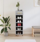 VidaXL Schoenenkast 30x35x105 cm bewerkt hout grijs sonoma eikenkleur