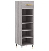 VidaXL Schoenenkast 30x35x105 cm bewerkt hout grijs sonoma eikenkleur