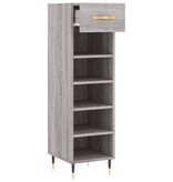 VidaXL Schoenenkast 30x35x105 cm bewerkt hout grijs sonoma eikenkleur